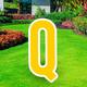 Yellow Letter (Q) Corrugated Plastic Yard Sign, 30in
